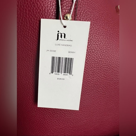 Jessica Moore Lux Handbag Berry JM-350BE - Picture 2 of 6